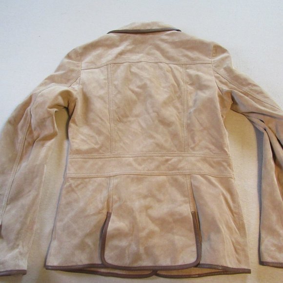 Womens Vtg Eddie Bauer Seattle Suede Washable Leather Jacket Sz XS - Picture 7 of 7